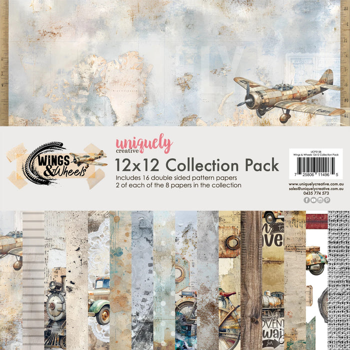 UNIQUELY CREATIVE WINGS AND WHEELS 12 X 12 COLLECTION PACK - UCP3158