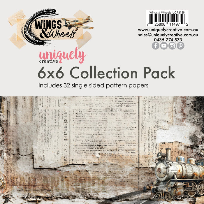 UNIQUELY CREATIVE WINGS AND WHEELS 6 X 6 COLLECTION PACK - UCP3159