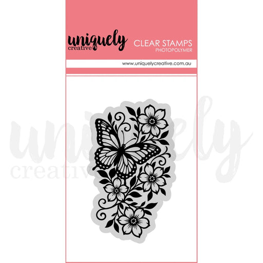 UNIQUELY CREATIVE ACRYLIC STAMP WINGS AND WILDFLOWERS -  UC1935