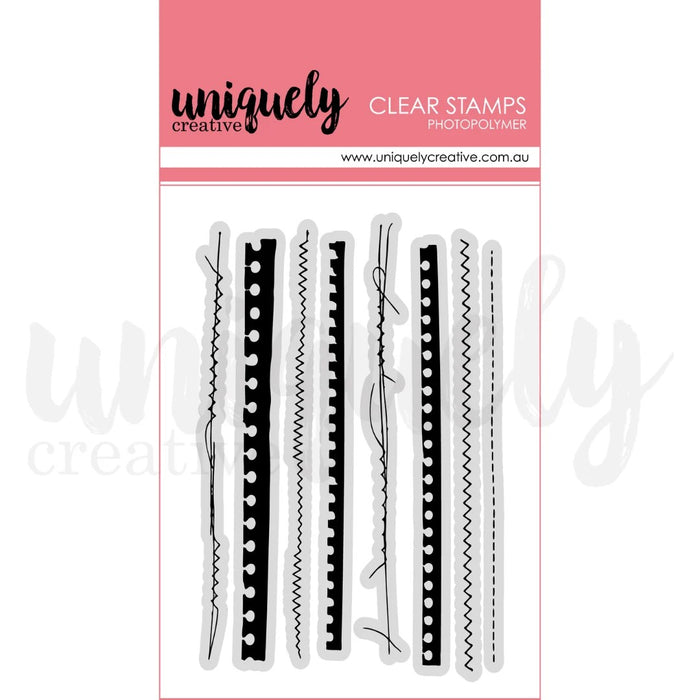 UNIQUELY CREATIVE ACRYLIC STAMP RIPPED AND STITCHED -  UC1933