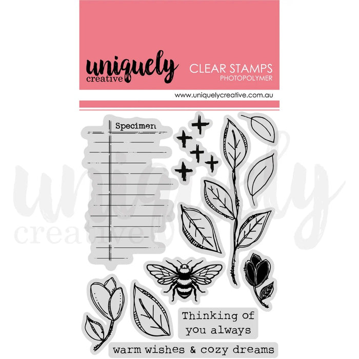 UNIQUELY CREATIVE ACRYLIC STAMP BOTANICAL ART JOURNAL - UC1928