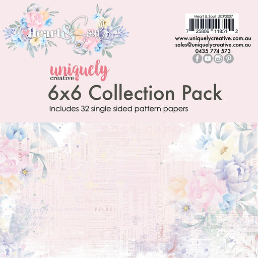 UNIQUELY CREATIVE  HEART & SOUL 6 X 6 COLLECTION PACK  - UCP3007
