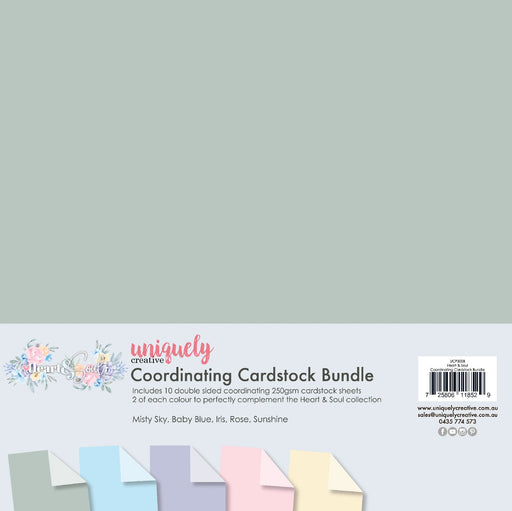 UNIQUELY CREATIVE  CARDSTOCK HEART & SOUL COORDINATING CARDSTOCK BUNDLE  - UCP3008