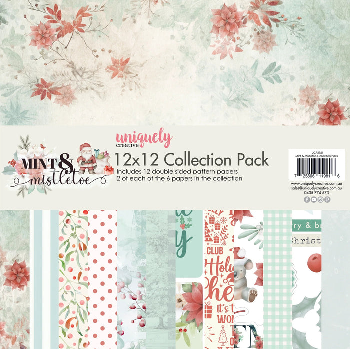 UNIQUELY CREATIVE  MINT AND MISTLETOE 12 X 12 COLLECTION PACK- UCP2951