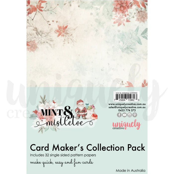 UNIQUELY CREATIVE  MINT AND MISTLETOE CARD MAKERS COLLECTION PACK- UCP2952