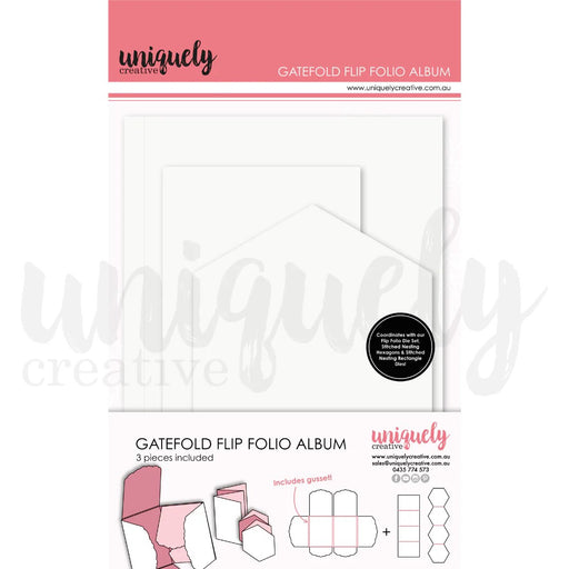 UNIQUELY CREATIVE GATEFOLD FLIP FOLIO ALBUM WHITE - UCE2097  