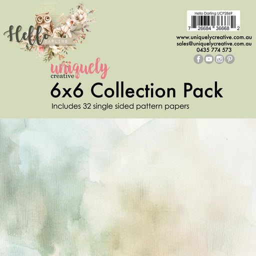 UNIQUELY CREATIVE HELLO DARLING 6 X 6 COLLECTION PACK- UCE2869