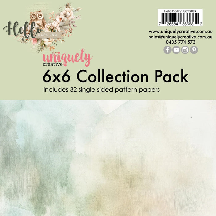 UNIQUELY CREATIVE HELLO DARLING 6 X 6 COLLECTION PACK- UCE2869