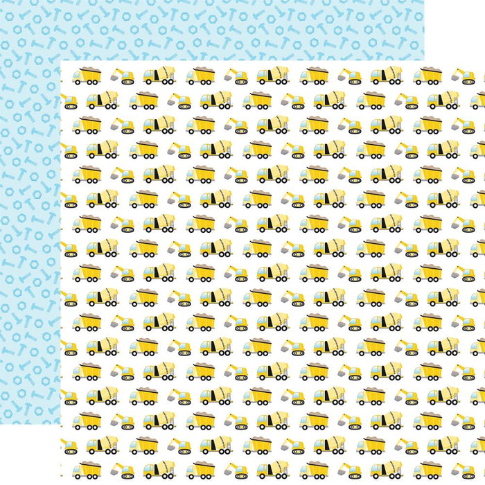 ECHO PARK 12X12 CARDSTOCK LITTLE BUILDER LETS DIG - LB408005