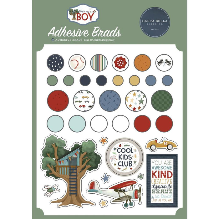 CARTA BELLA THAT’S MY BOY ADHESIVE BRADS -CBB419020