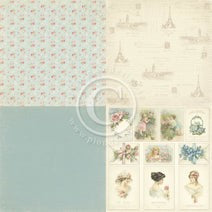PION12X12 PARIS FLEA MARKET 6X6 BLUE FABRIC - PD5806F