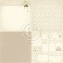 PION 12X12 VINTAGE WEDDING WEDDING BELLS 6X6 - PD6004F