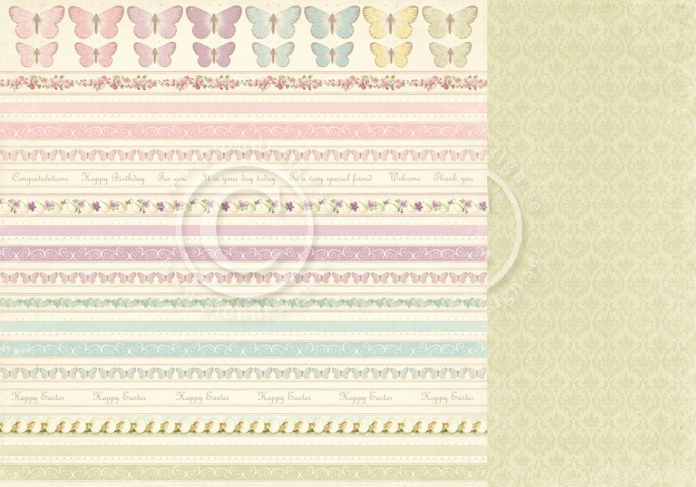 PION 12X12 EASTER GREETINGS BORDERS - PD7016F