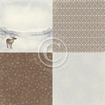 PION12X12 GREETINGS NORTH POLE 6X6 SANTAS REINDEER - PD7703F