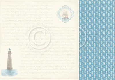 PION 12 X12 SEASIDE STORIES MESSAGE IN A BOTTLE - PD16005F