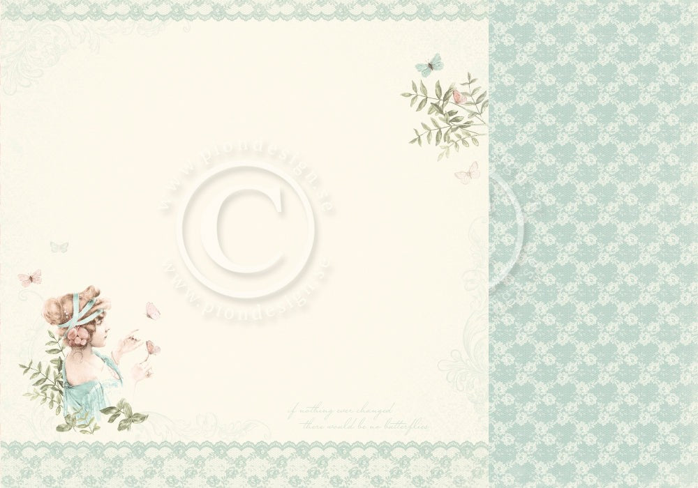 PION 12 X12 LIFE IS PEACHY BUTTERFLY CHARMER - PD18003F