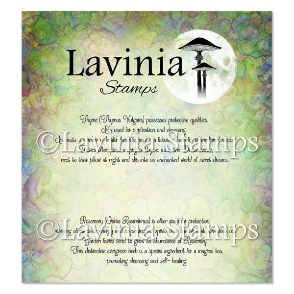 LAVINIA STAMPS  THYME AND ROSEMARY WORDS STAMP - LAV953