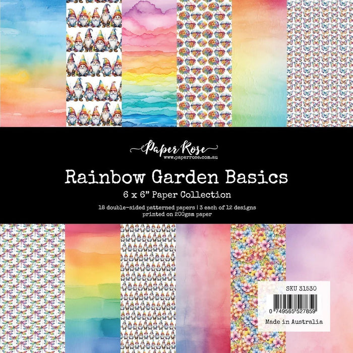 PAPER ROSERAINBOW GARDEN BASIC  6X6 PAPER COLLECTION - 31530