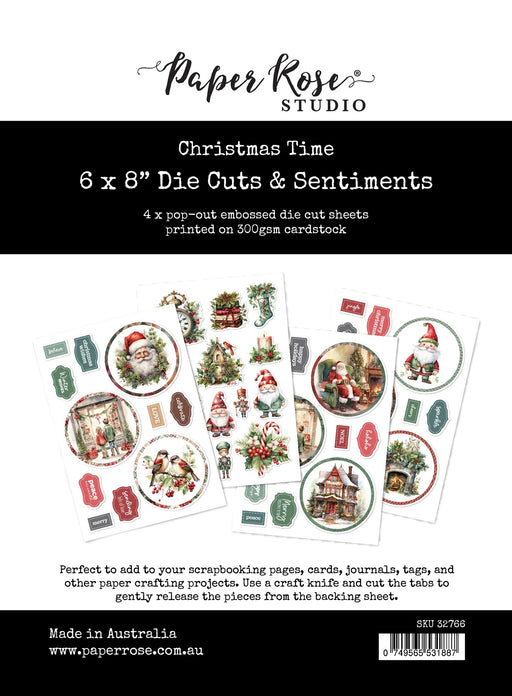 PAPER ROSE DIE CUT CHRISTMAS TIME - 32766