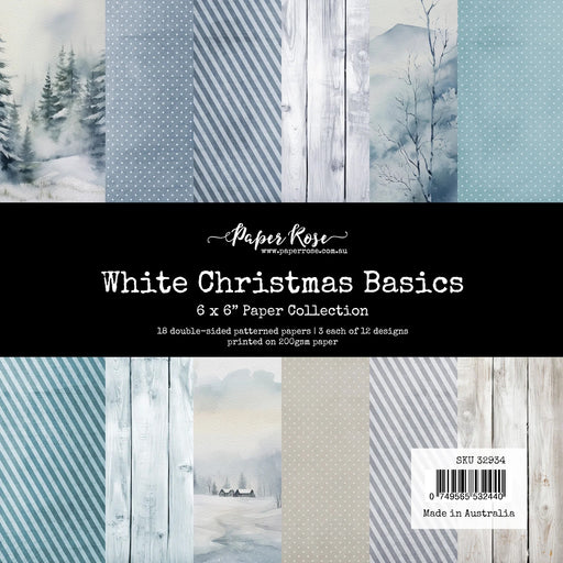 PAPER ROSE WHITE CHRISTMAS BASIC 6 X 6 PAPER COLLECTION  - 32934