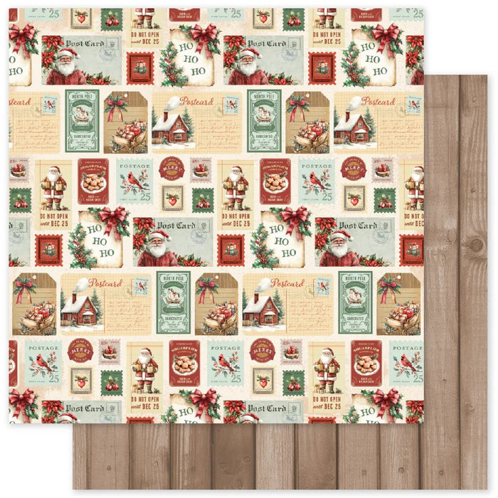 PAPER ROSE CHRISTMAS TREE FARM B 12 X 12 PAPER - 35259