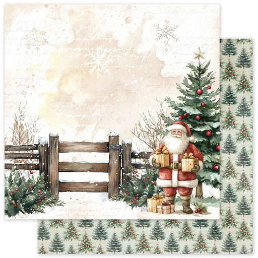 PAPER ROSE CHRISTMAS TREE FARM  F12 X 12 PAPER - 35271