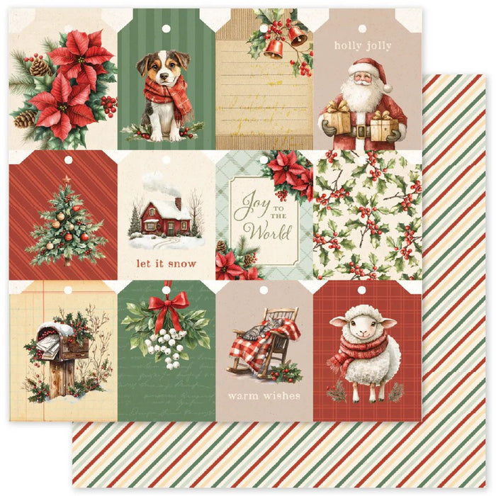 PAPER ROSE CHRISTMAS TREE FARM  BASIC D  12 X 12 PAPER COLLECTION  - 35289
