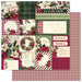 PAPER ROSE  CHRISTMAS  HOLLY A  12 X 12 PAPER COLLECTION  - 35121