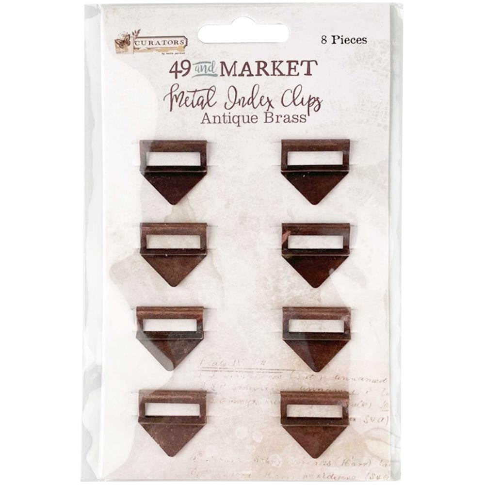 49 AND MARKET CURATORS METAL INDEX CLIPS ANTIQUE BRASS - VAE-35557