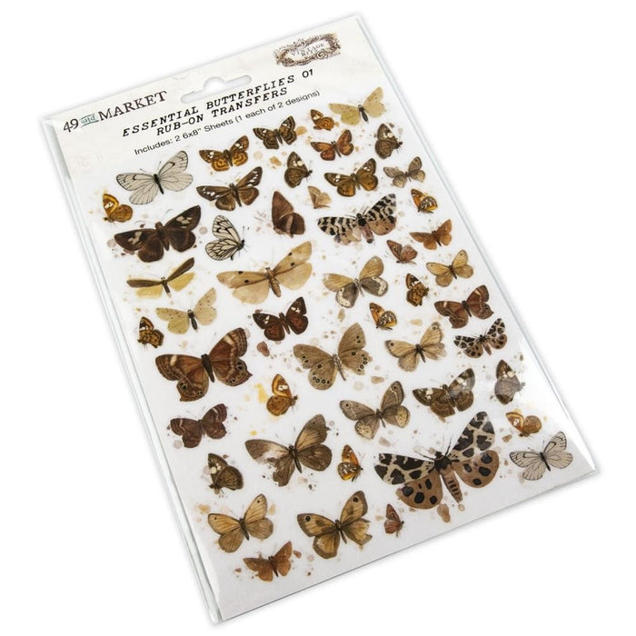 49 AND MARKET VINTAGE ARTISTRY BUTTERFLIES 01 RUB ON - VB-37520
