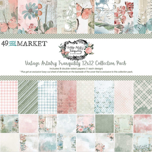 49 AND MARKET 12 X 12 PAPER PACK TRANQUILITY - VAT-39623