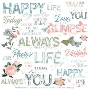 49 AND MARKET 12X12 TRANQUILITY 12 X 12 RUB-ON SENTIMENTS - VAT-39678