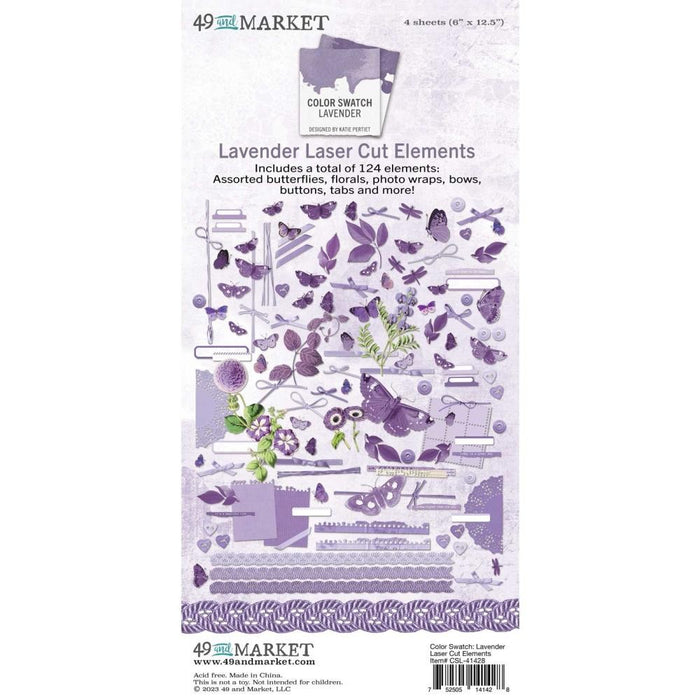 49 AND MARKET COLOR SWATCH LAVENDEDR LASER CUT ELEMENTS - CSL-41428