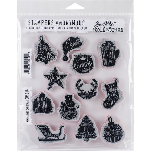 STAMPERS ANONYMOUS TIM HOLTZ MINI CARVED CHRISTMAS - CMS316
