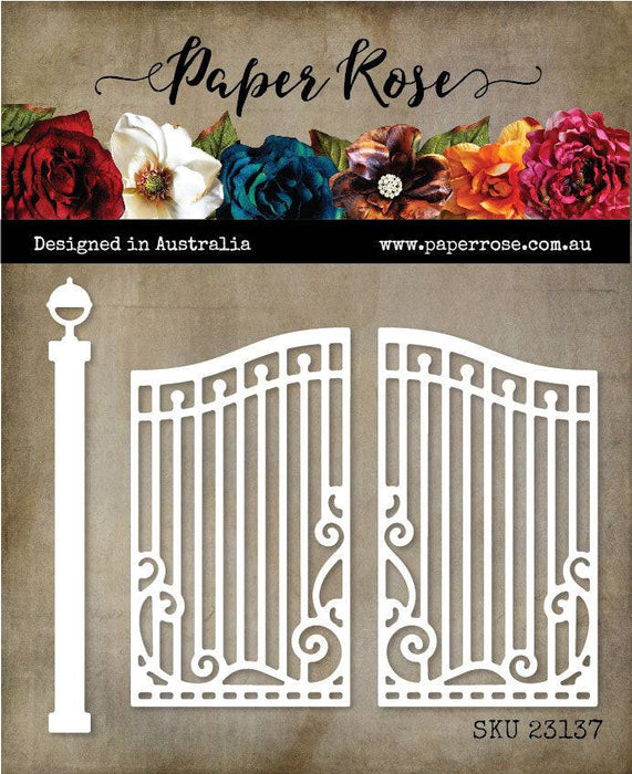 PAPER ROSE CAMBRIDGE WROUGHT IRON PANEL DIE - 23134
