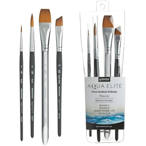 PRINCETON AQUA ELITE WATERCOLOUR BRUSH SET - P4850SETPK