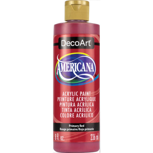 AMERICANA GLOSS ENAMELS ACRYLIC PAINT 8OZ PRIMARY RED - DA8   DA199