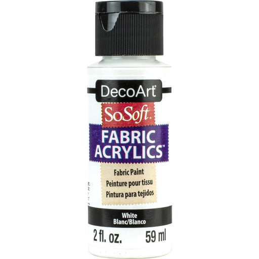DECO ART SOSOFT FABRIC ACRYLIC PAINT WHITE - DSS010