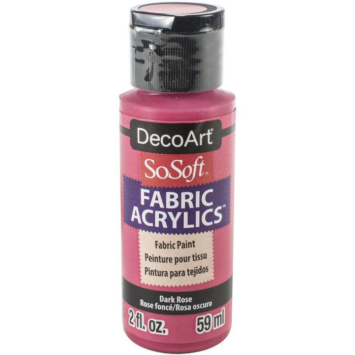 DECO ART SOSOFT FABRIC ACRYLIC PAINT DARK ROSE - DSS940