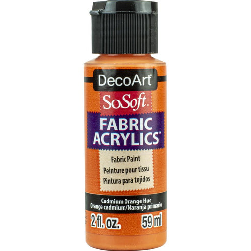 DECO ART SOSOFT FABRIC ACRYLIC PAINT CADMIUM ORANGE - DSS010