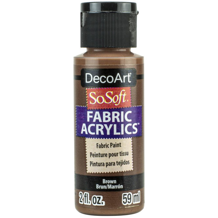 DECO ART SOSOFT FABRIC ACRYLIC PAINT BROWN - DSS1020