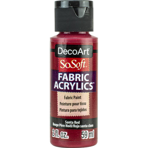 DECO ART SOSOFT FABRIC PAINT SATA RED - DSS770