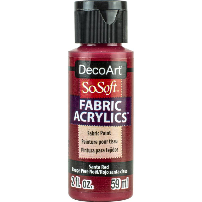 DECO ART SOSOFT FABRIC PAINT SATA RED - DSS770