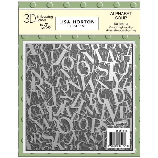 LISA HORTON EMBOSSING FOLDER ALPHABET SOUP - LHCEF249