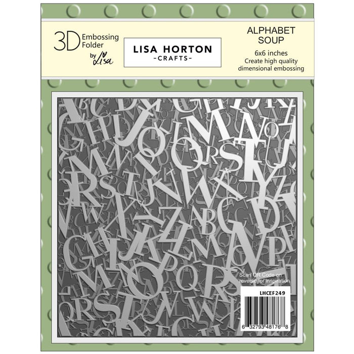 LISA HORTON EMBOSSING FOLDER ALPHABET SOUP - LHCEF249