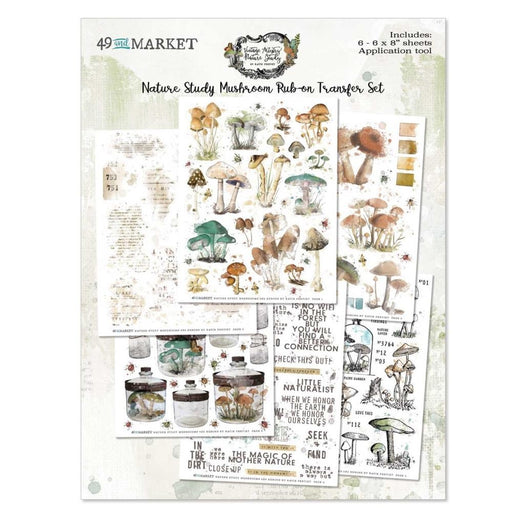 49 & MARKET VINTAGE ARTISTRY NATURE STUDY MUSHROO 6X8 RUN ON - NS-23305