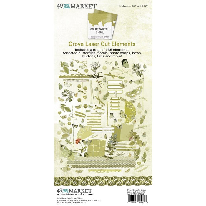 49 AND MARKET COLOR SWATCH GROVE LASER CUT ELEMENTS - CSG-25088