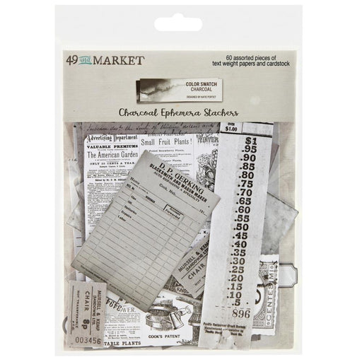 49 AND MARKET COLOR SWATCH CHARCOAL EPHEMERA STACKERS - CCS-27488