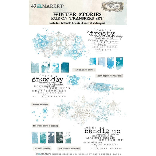 49 AND MARKET  WINTER STORIES RUB ONS - SS-29901