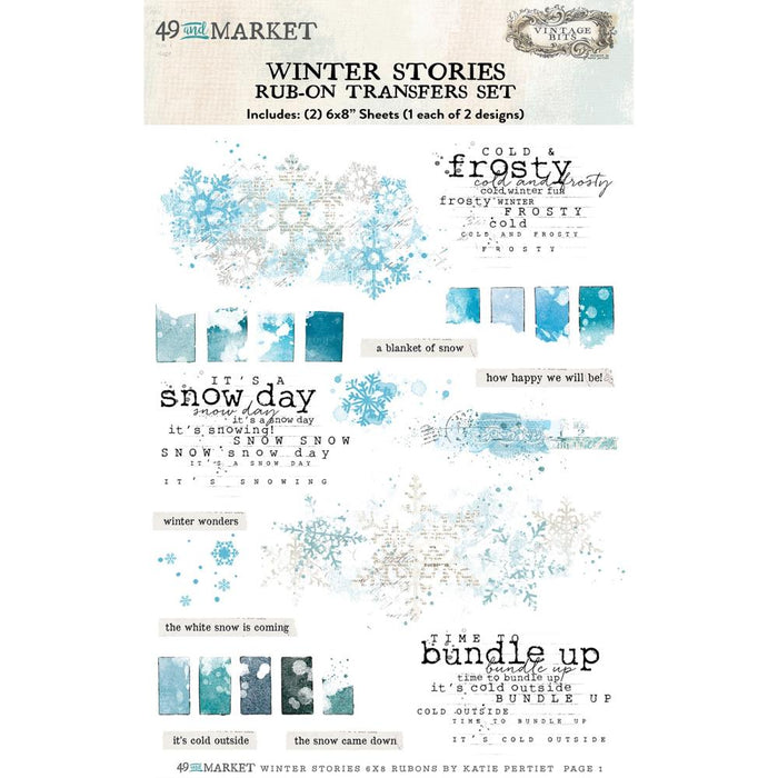 49 AND MARKET  WINTER STORIES RUB ONS - SS-29901